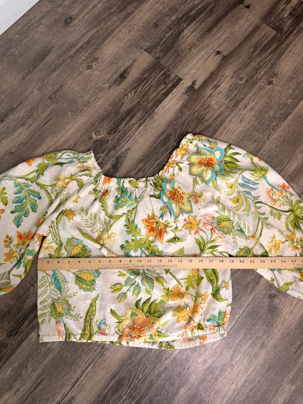 RACHEL Rachel Roy White Floral Off-Shoulder Crop Blouse